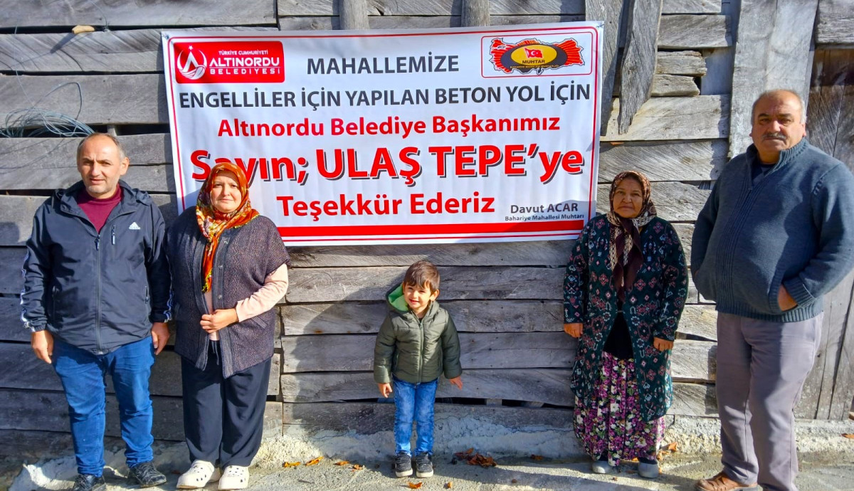 Başkan Tepe’ye pankartlı teşekkür